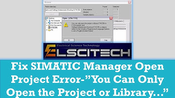 Fix SIMATIC Manager open project error "You can only open the project or library..."