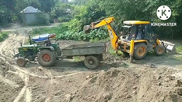 JCB 3DX ||  Eicher 5660 || tractor loading soil || #jcb video #tractor video