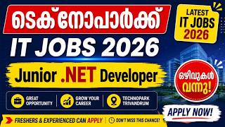 Latest IT Jobs in Technopark 2026 | Junior .NET Developer Vacancy | Apply Now