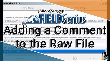 MicroSurvey FieldGenius How To: Adding a Comment to a Raw File | Bench Mark
