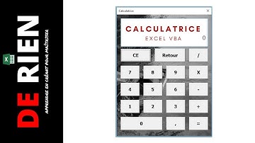 comment calculer en VBA en créant une calculette Tutoriel Excel   DE RIEN