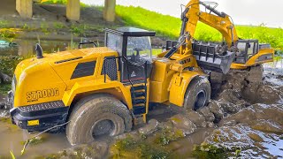 RC Tractor Excavator Mud OFF ROAD Battle vs Buldozer Truck Adventure screenshot 5