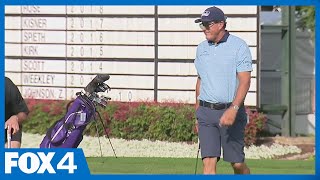 Phil Mickelson takes part in Pro Am ahead of the Colonial in Fort Worth