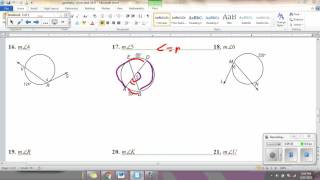 Geo Unit 10 Day 5 HW Tutorial - Secants Tangents Angles 10-6