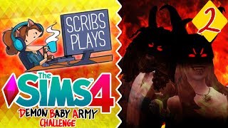 THE ALPHA GENERATION || Scribs Plays: The Sims 4 (Demon Baby Army Challenge) EP2