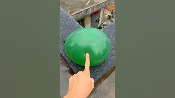 Experiment: Will a water balloon explode if it rolls down from a tall building? 💥🎈 #balloon