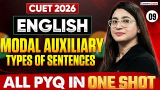 CUET English 2026 PYQ | Modal Auxiliary | Types of Sentences | One Shot