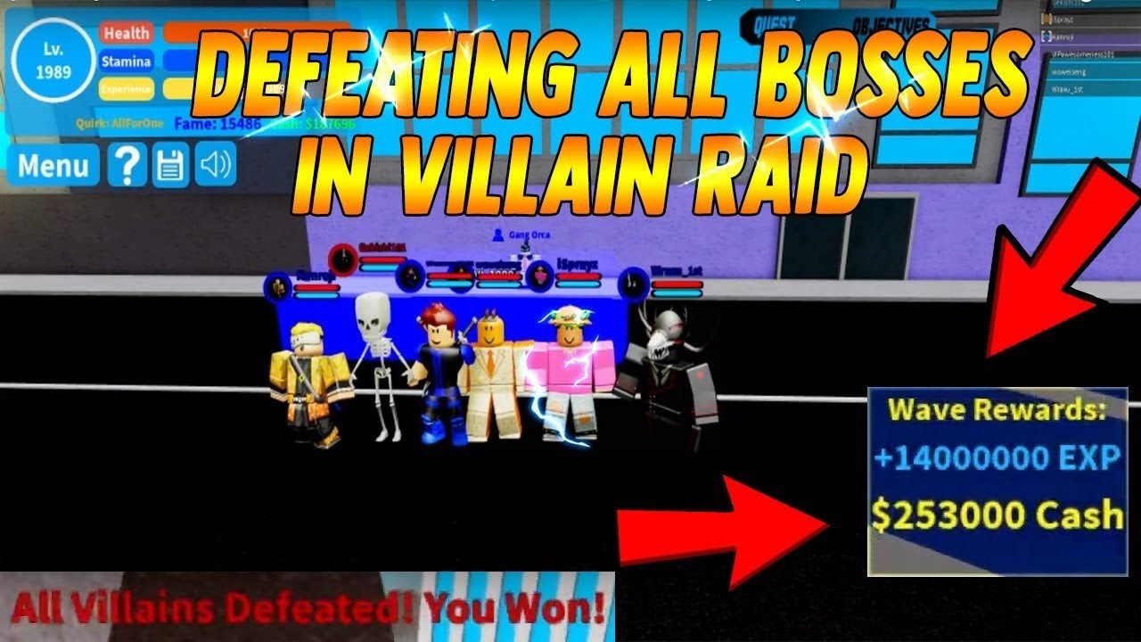 Boku No Roblox Remastered Villain Raid Farming Youtube - villain raid boku no roblox remastered