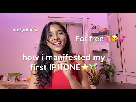 how i manifested my first iphone for FREE🥺🥳 #iphone #manifestation