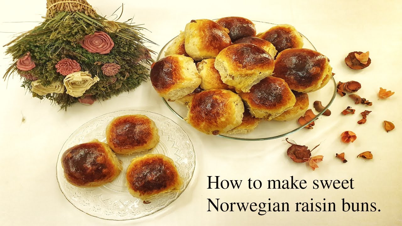 Amazing Norwegian raisin buns recipe _ Fantastiske gode Saftige rosinboller