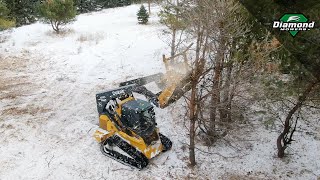 Skid-Steer Forestry Disc Mulcher Winter Land Management - Diamond Mowers