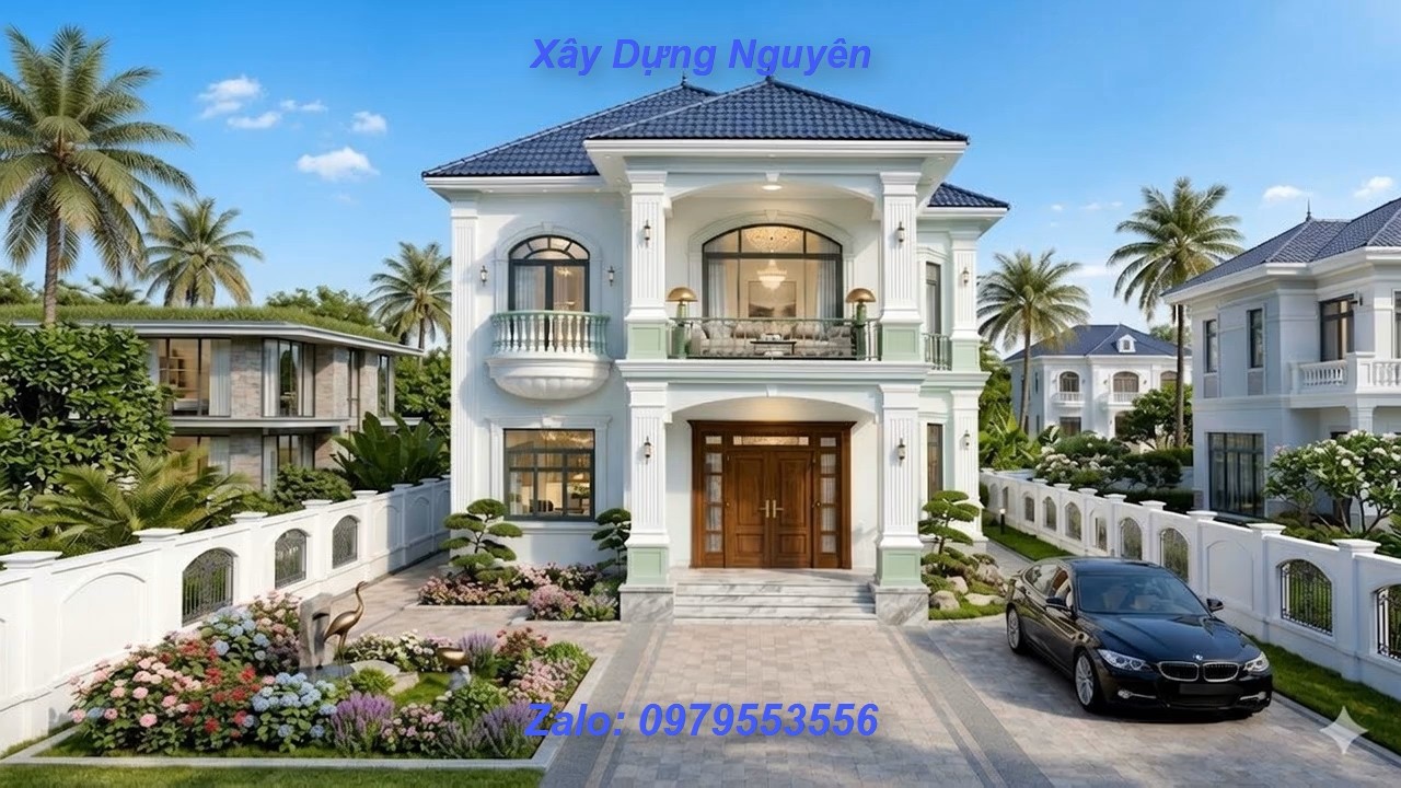 Mẫu Biệt Thự 2 Tầng Mái Nhật Diện Tích 8x16m Thiết Kế 3 Phòng Ngủ #nha2tang #mainhat