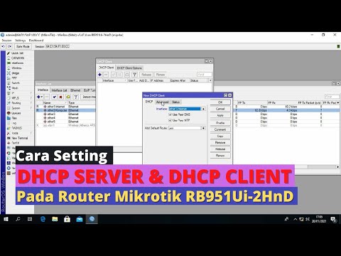 Konfigurasi DHCP Server dan DHCP Client pada Router Mikrotik RB 951Ui-2HnD