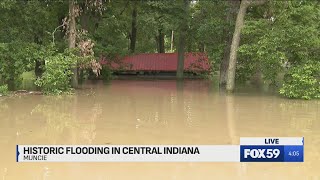 Muncie sees historic flooding areas underwater