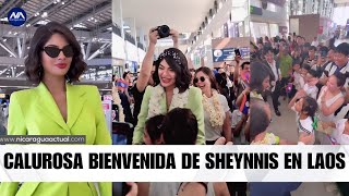 Calurosa bienvenida a Sheynnis Palacios en Laos, primera Miss Universo que visita el país asiático