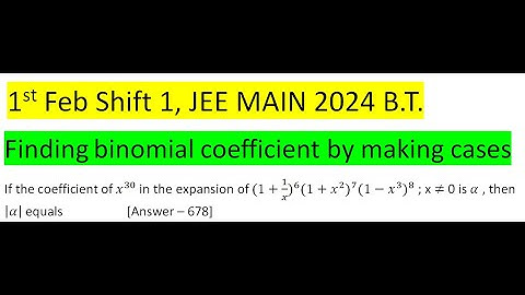 If the coefficient of x^30  in the expansion of 〖(1+1/x)〗^6 〖(1+x^2)〗^7 〖(1-x^3)〗^8  ; x ≠ 0 is α