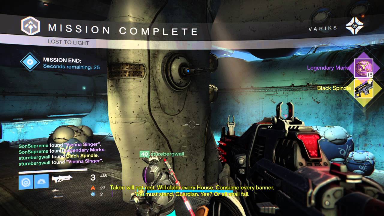 black spindle in Destiny lost to light mission YouTube