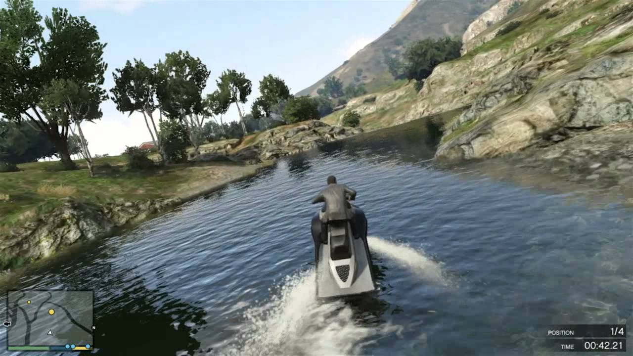 GTA V Sea Race Raton Canyon (Zancudo River) (PS3) YouTube