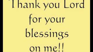 THANK YOU LORD FOR YOUR BLESSINGS ON ME chords