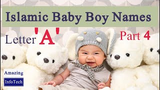 Muslim Baby Boy Names with letter 'A' in English P4 | Islamic Names |اسلامی نام |  Amazing InfoTech