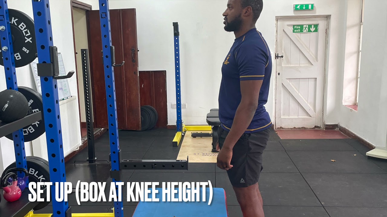 Single Leg Step Up with Knee Drive - YouTube