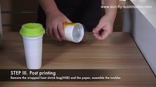 Heat Shrink Bag demonstration video - 450ml polymer tumbler sublimation imprinting