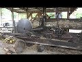 Steam tractor powered sawmill demonstration at Almelund Threshing Show.