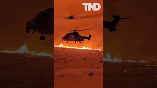 Up-close look at the intense erupted volcano in Grindavik, Iceland shorts