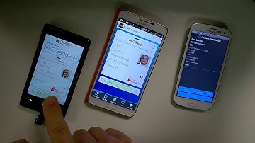 BCARD Reader Reading Digital Badges at Mobile World Congress 2014