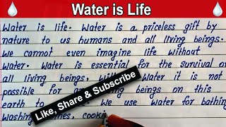 paragraph on water is life