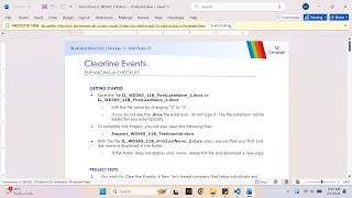 Illustrated Word 365 | Module 11: SAM Project B Clearline Events