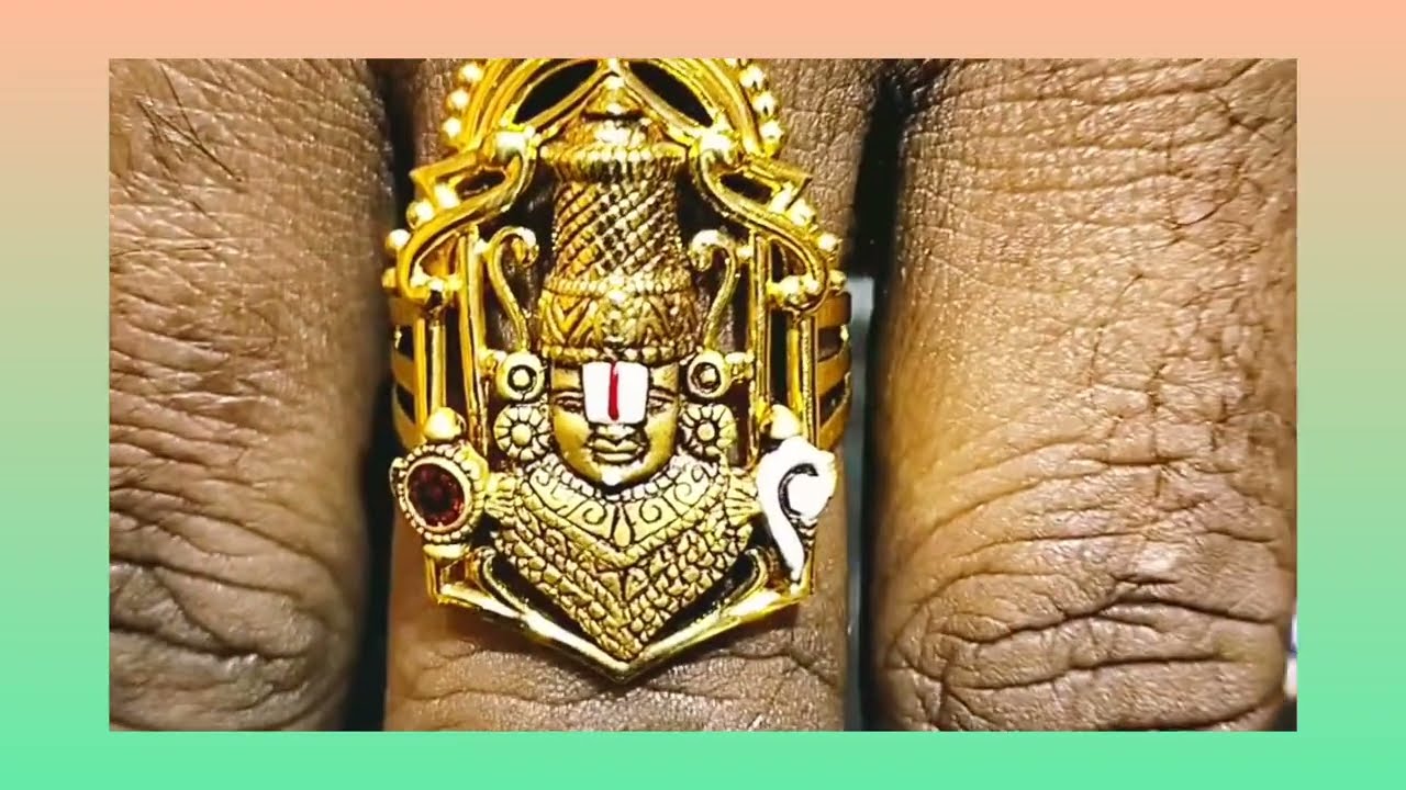 Balaji Gold ring Design | Gold Venkateswara Swamy Ungaram | Gold Lakshmi  Balaji - YouTube