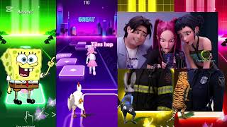 KPOP DEMON HUNTERS VS Tiles hop Vs Coffen Dance VS 📢#shorts