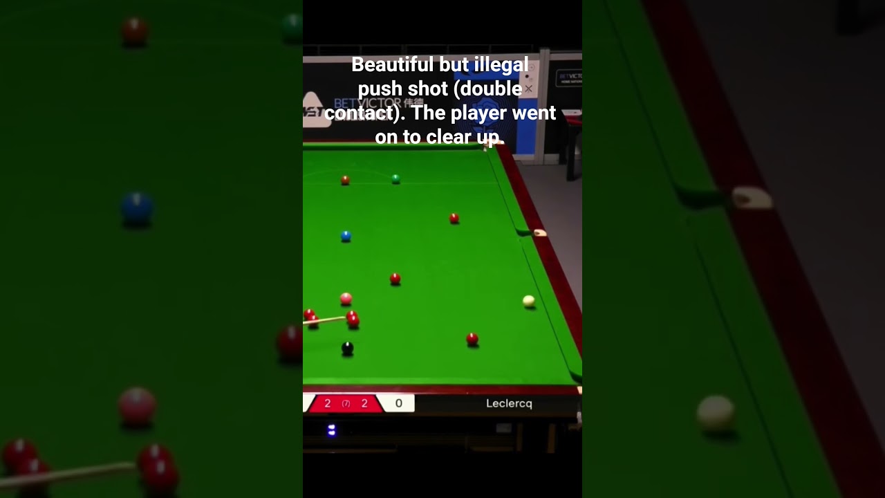 Image of video the Beautiful but illegal snooker push shot #snooker 7