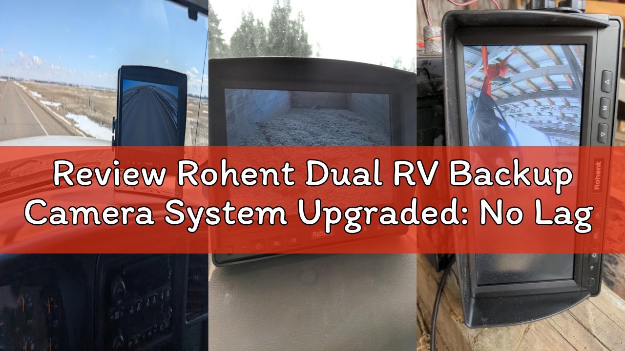 Review Rohent Dual RV Backup Camera System Upgraded: No Lag Easy Installation Plug and Play 7" Monit