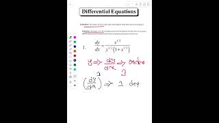 GATE Differential Equations |Concepts+ PYQ Practice Learn Degree &amp; Order in 10 Minutes🔥 #education