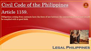 Civil Code of the Philippines, Article 1159
