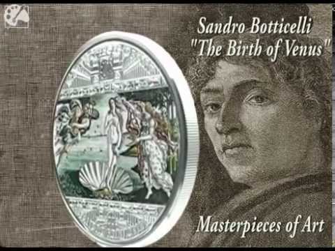 $ 20 Silver Coin - "The Birth of Venus" - Masterpieces of Art