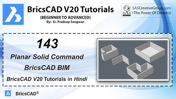 BricsCAD V20 Tutorial 143: Planar Solid Command in BricsCAD V20 | BricsCAD BIM Course in Hindi