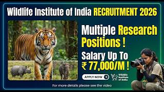 WII Recruitment 2026 | Wildlife Institute of India | Salary up to 77,000 | Apply Online