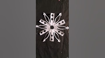 How to make easy Paper Snowflake /Snowflake Paper craft /Paper Snowflakes making #shorts #music #yt
