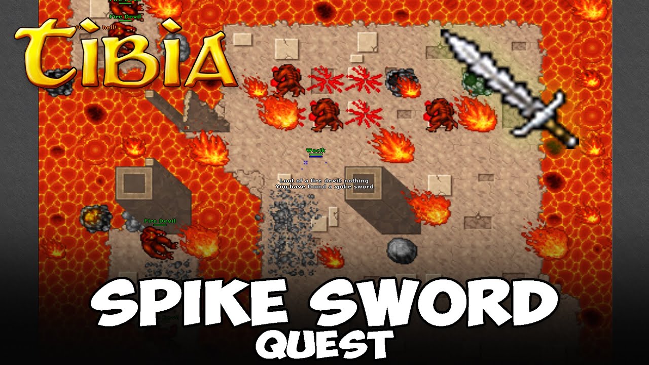 KAŻDY TUTAJ BYŁ.. KIEDYŚ - TIBIA - Spike Sword Quest - YouTube