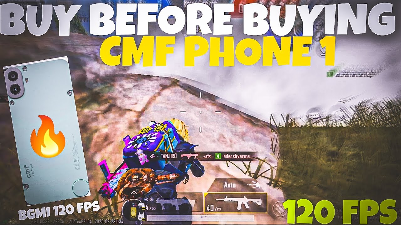 NOTHING🔥 CMF PHONE 1 BGMI 120 🔥FPS GAMING TEST l CMF PHONE IS HERE UNIC ...
