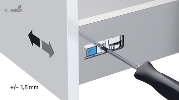 Hettich Atira Drawer Front Attachement, Removal And Adjustment