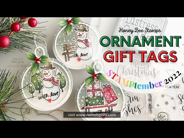 STAMPtember 2022 | Holiday Ornament Gift Tags (Honey Bee Stamps ) - YouTube stamptember-2022-holiday-ornament-gift-tags-honey-bee-stamps-youtube