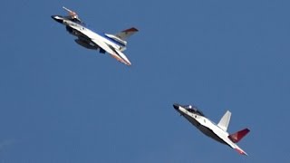 先進技術実証機X-2 左旋回 X-2 left turn in tight formation with F-2