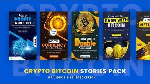Crypto Bitcoin Stories Pack | After Effects Template Videohive