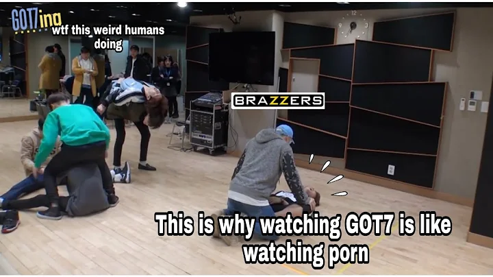 GOT7 dance practice room in mess