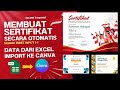 Cara Membuat Banyak PIAGAM SERTIFIKAT secara Otomatis dari Data Excel Import ke CANVA
