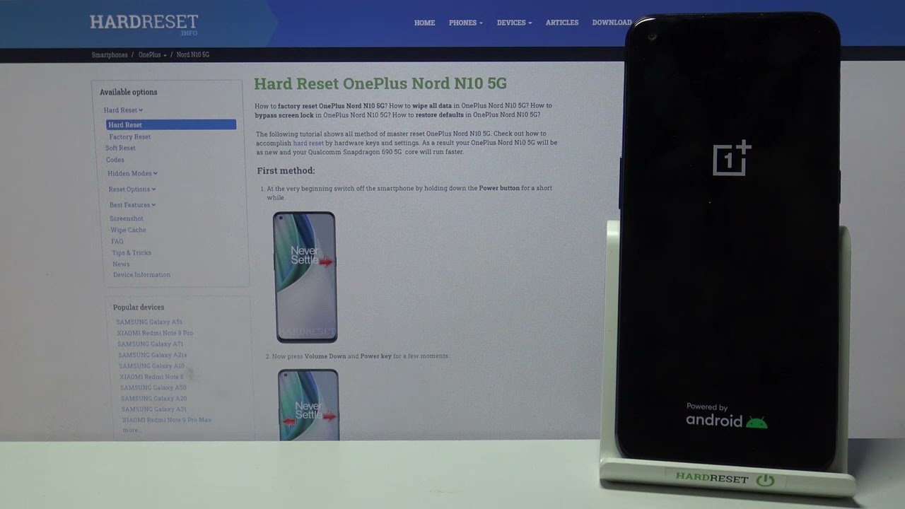 View of the boot animation on OnePlus Nord N10 5G | OnePlus Nord N10 5G boot process